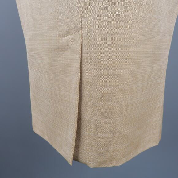 DOLCE & GABBANA Size 2 Beige Silk Pencil Skirt - Picture 7 of 9